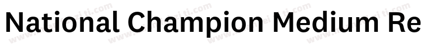 National Champion Medium Regular字体转换